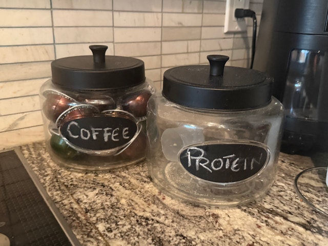 Glass Storage Jars (Set of 2) with Chalkboard Labels - photo 3