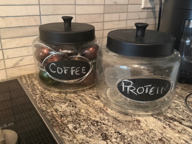 Glass Storage Jars (Set of 2) with Chalkboard Labels - photo 4