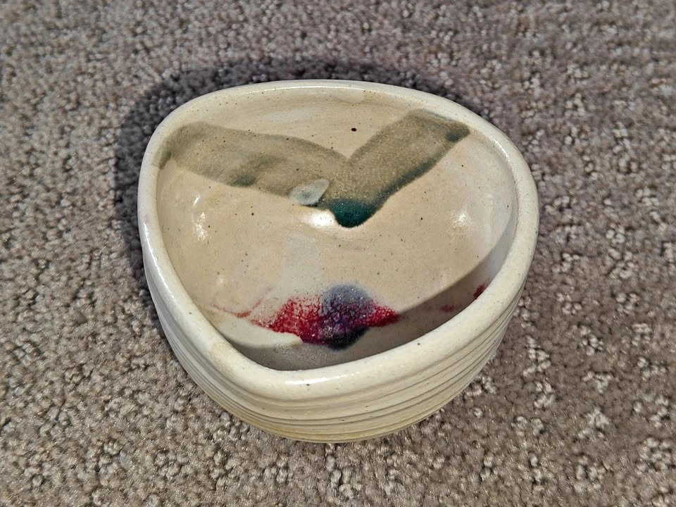 Artisan Mini Bowl - Abstract Glaze Pottery - 2" (H) x 3" (D)