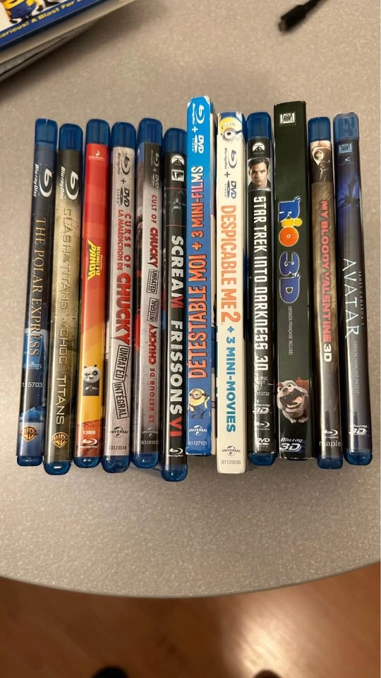 3D and Regular BlueRay Movies