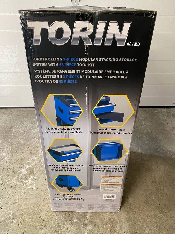 Brand new Torin modular tool chest with 63 piece tools - photo 3