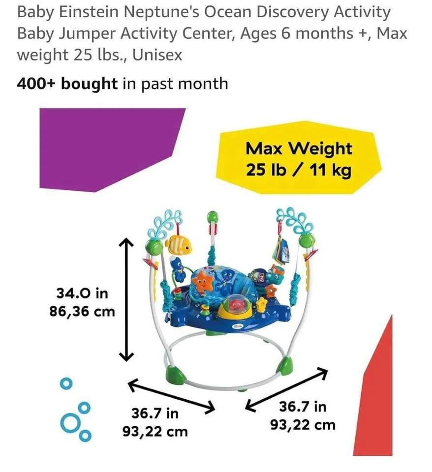 Baby Einstein Neptune's Ocean Discovery Activity Jumper - photo 3