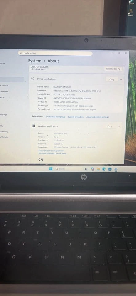 HP ProBook 450 G3 – Intel i5 – 500GB – Windows 11 Pro - photo 2