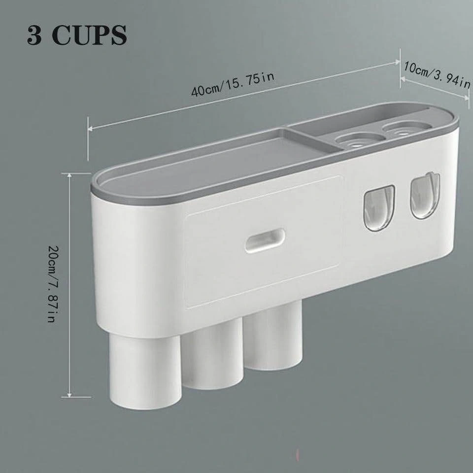 BRAND NEW Bathroom Toothbrush Holder & Automatic Toothpaste Disp - photo 2