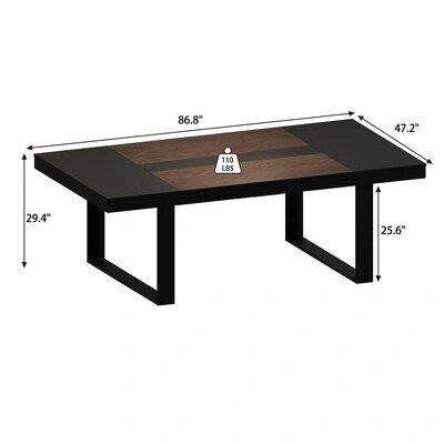BNIB 87” Two-Tone Dining Table - photo 2
