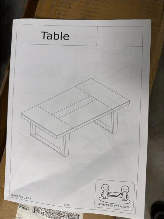 BNIB 87” Two-Tone Dining Table - photo 5