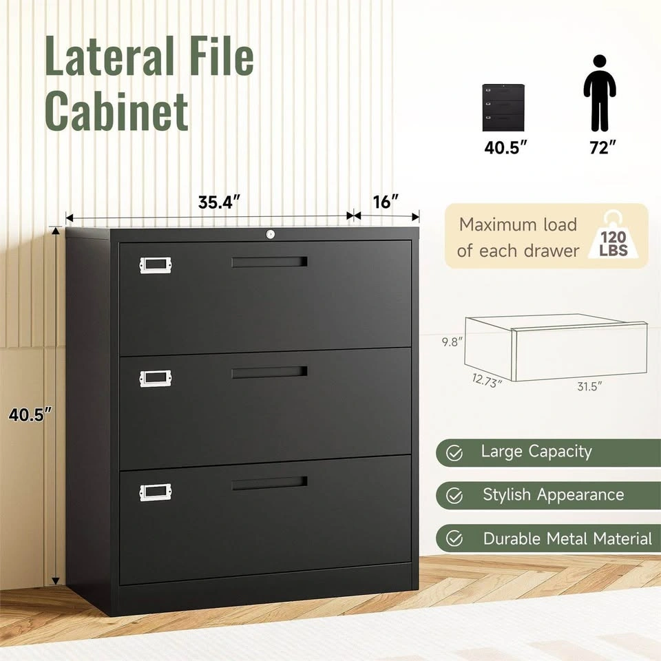BRAND NEW 3 Drawer Filing Cabinet - photo 2