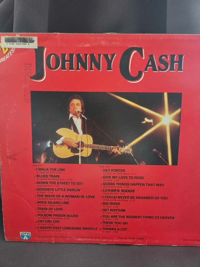 Johnny Cash 20 Greatest Hits Vinyl Record - photo 2