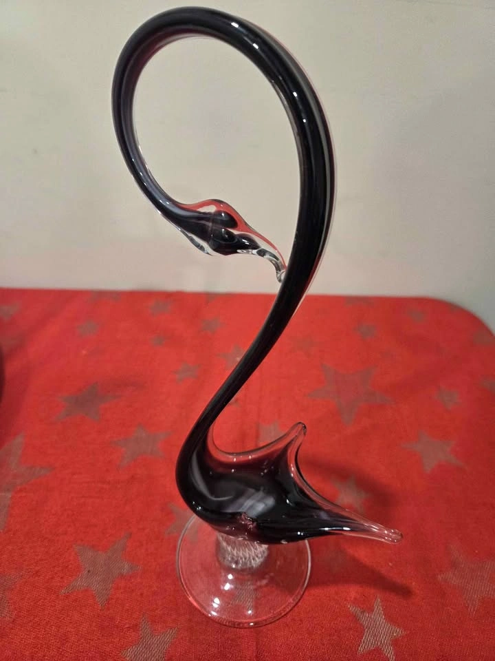 Vintage Maruno Swan Sculpture, Dark Purple - photo 3
