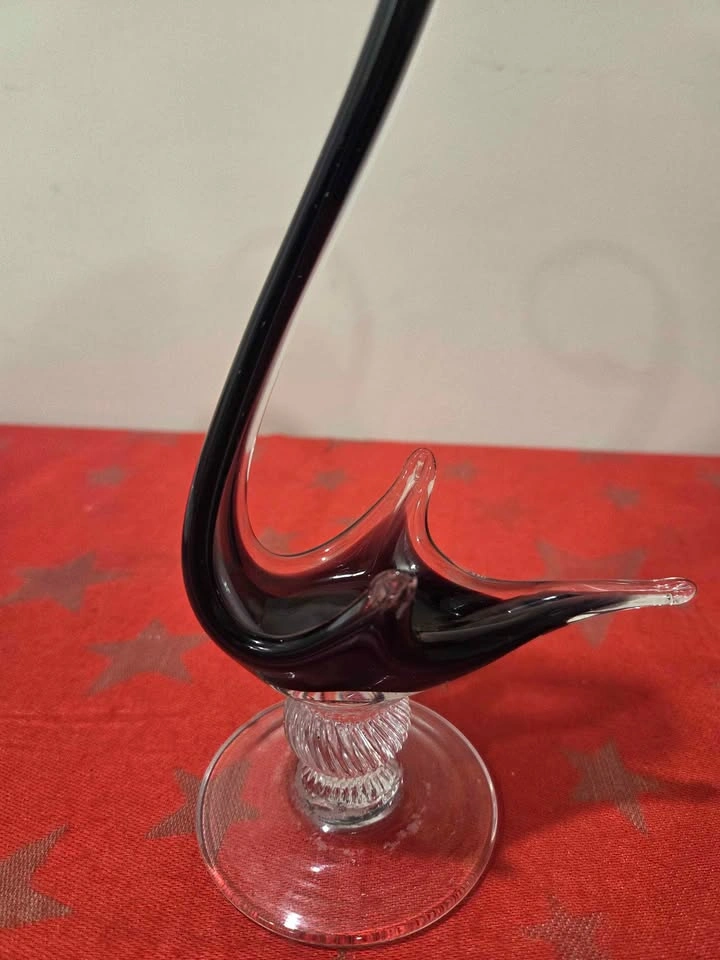 Vintage Maruno Swan Sculpture, Dark Purple - photo 5