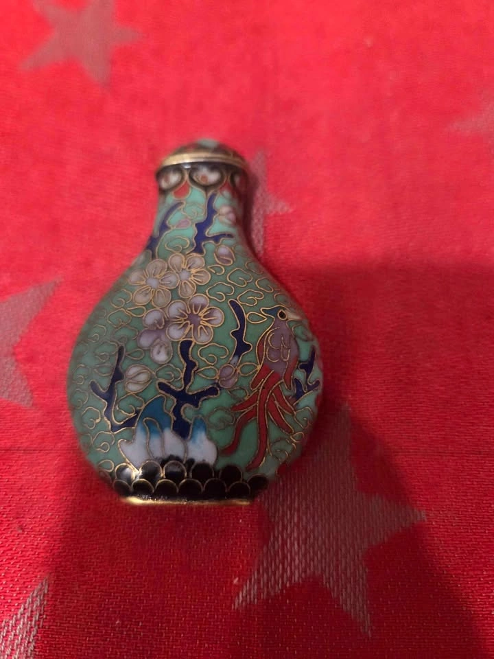 Antique Chinese Cloisonne Enamel Snuff Bottle - photo 4