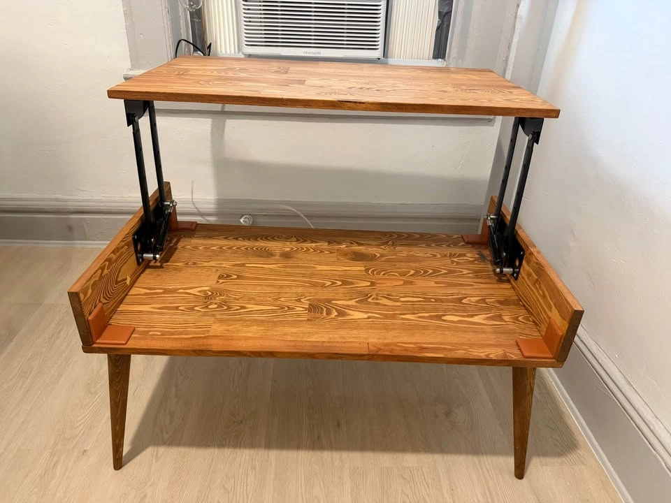 Lift Top Coffee Table with Storage, Small Space Saving Wood Tabl - photo 4