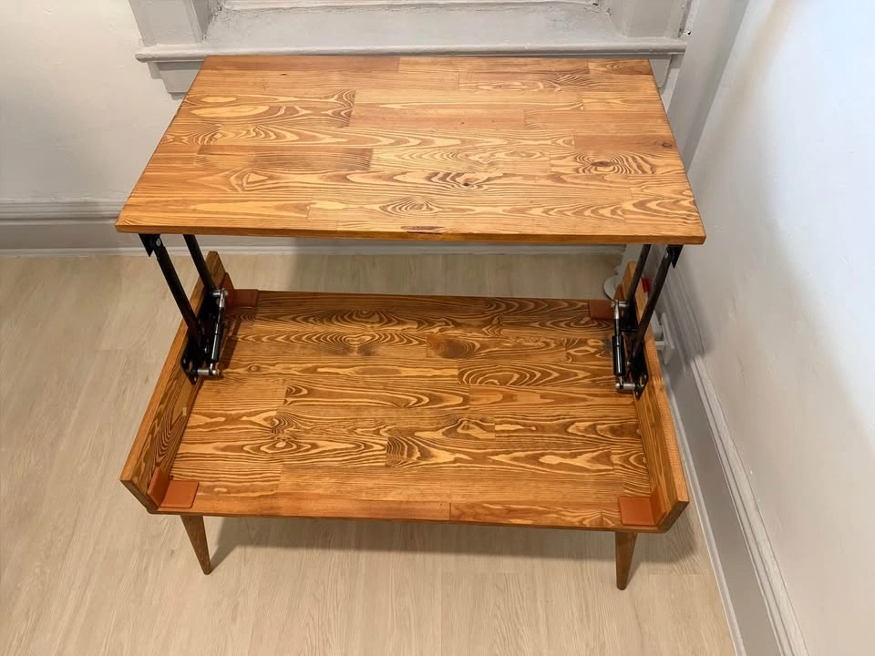Lift Top Coffee Table with Storage, Small Space Saving Wood Tabl - photo 5