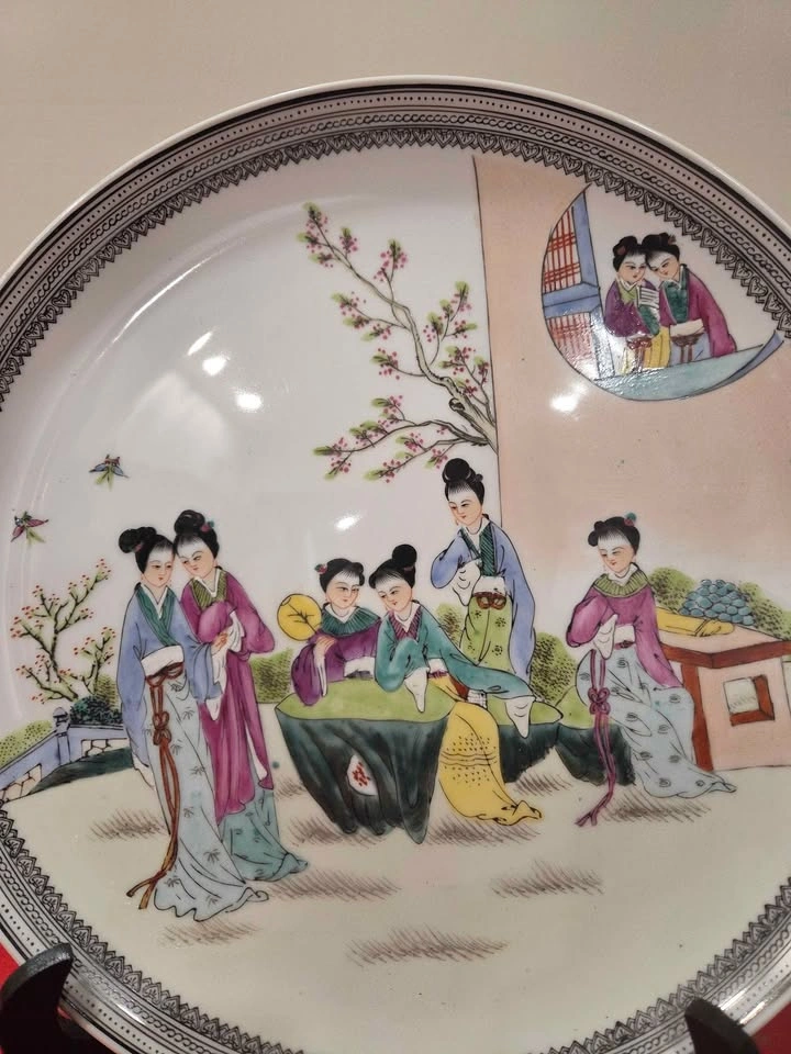 Vintage Chinese Famille Rose Charger Plate, 12 1/4" - photo 2