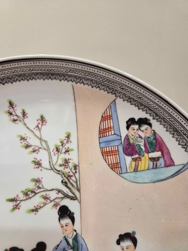 Vintage Chinese Famille Rose Charger Plate, 12 1/4" - photo 3