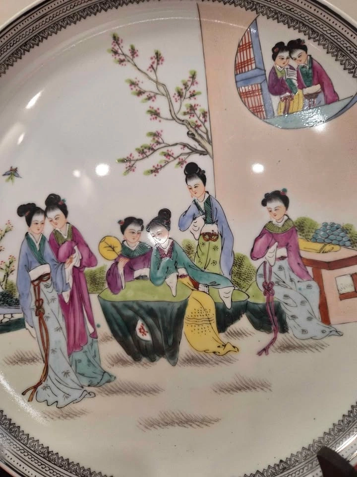 Vintage Chinese Famille Rose Charger Plate, 12 1/4" - photo 5