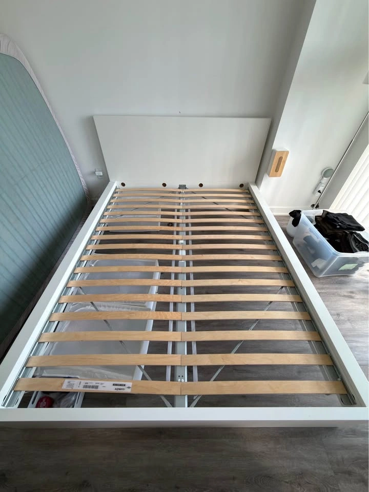 IKEA Queen sized MALM Bed Frame with LUROY Slats - photo 4