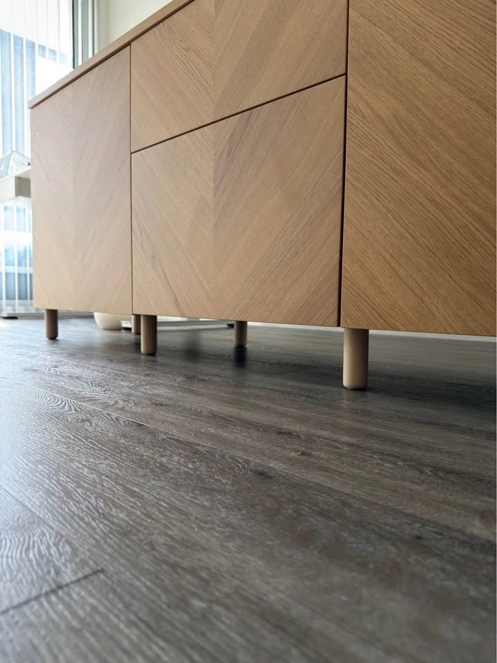 2 Drawer 2 Shelf Oak Sideboard Cabinet - photo 5