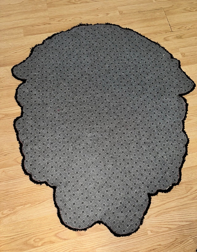Handmade Red Oni Mask Tufted Rug / Wall Art - photo 4