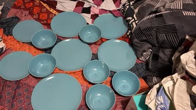 Brand New 13pc Dinner Set - Light Blue - Never Used