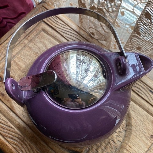 Teavana Fine Porcelain teapot, purple, retro vibes - photo 2