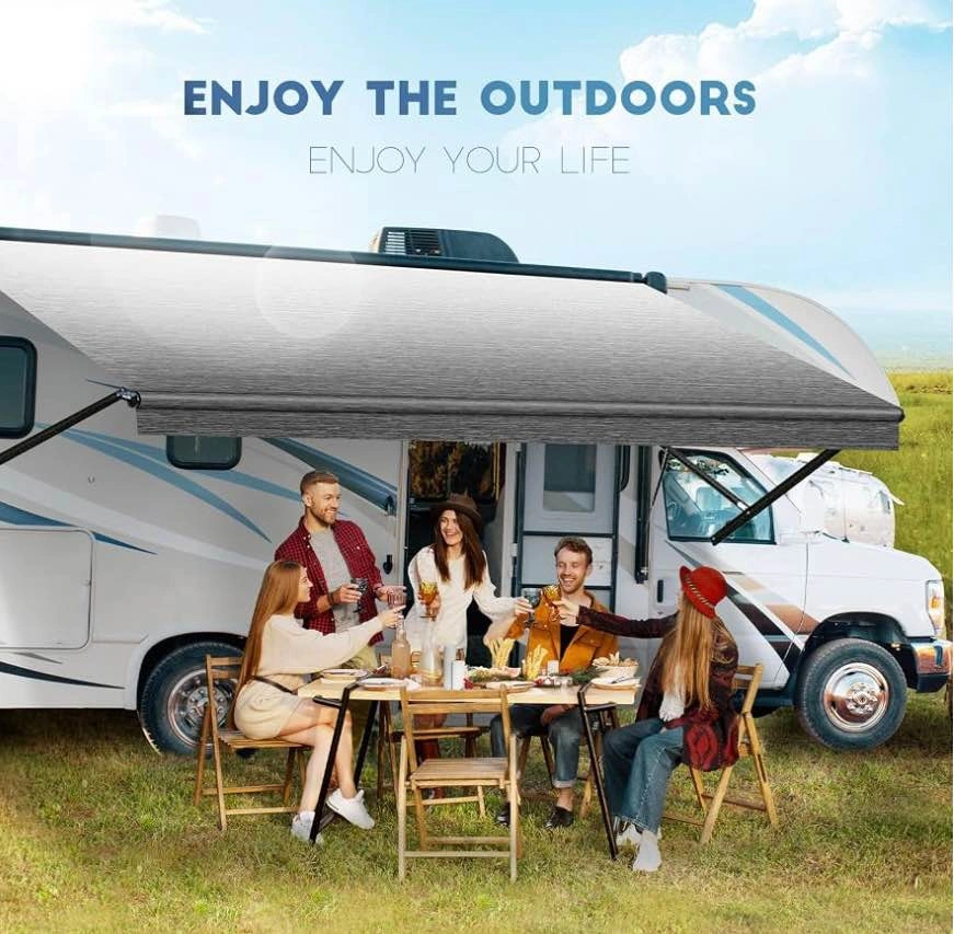 Replacement RV Awning Fabric, Black Fade, 120.5" x 99" - photo 3