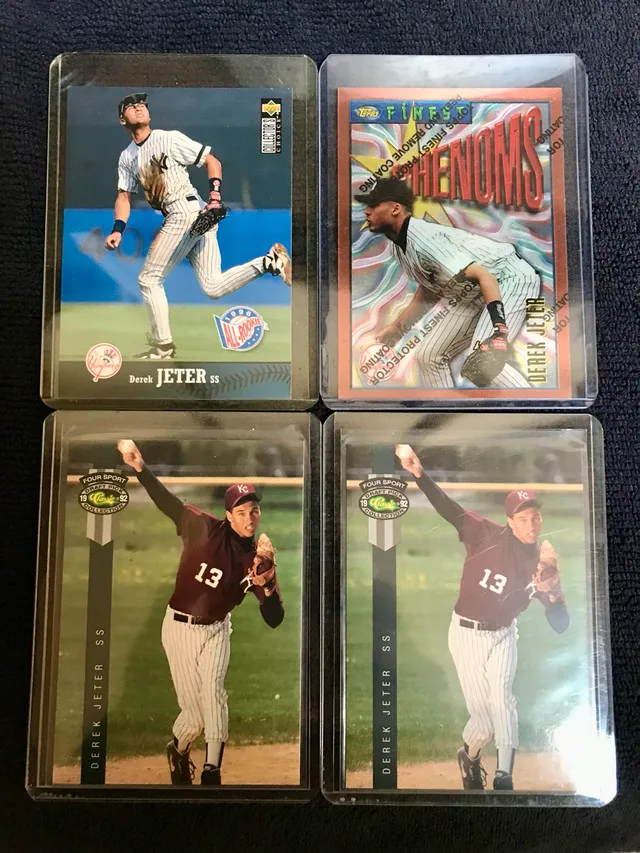 4 Derek Jeter Cards MLB thumbnail