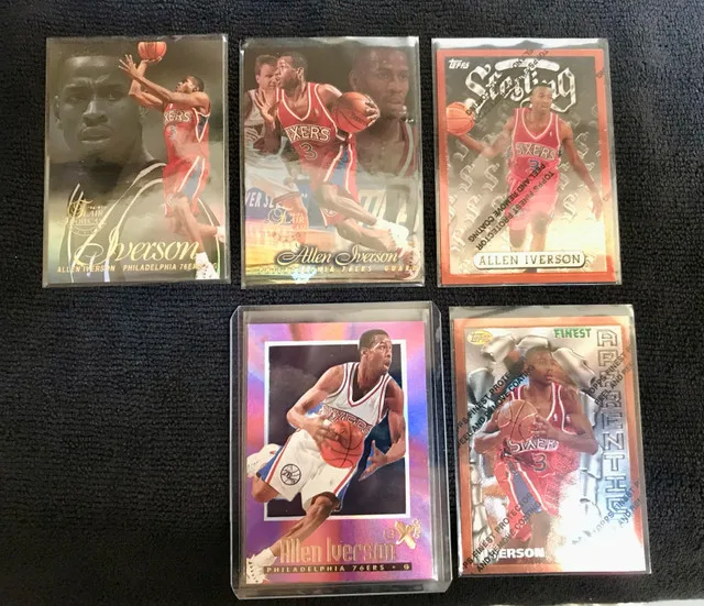 5 Allen Iverson Cards NBA thumbnail