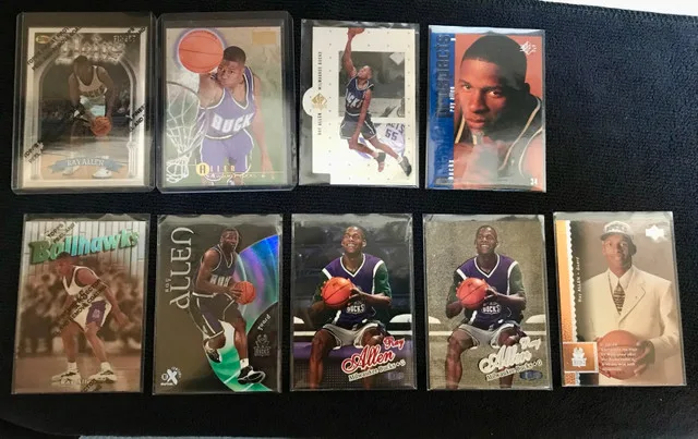 9 Ray Allen Cards NBA thumbnail