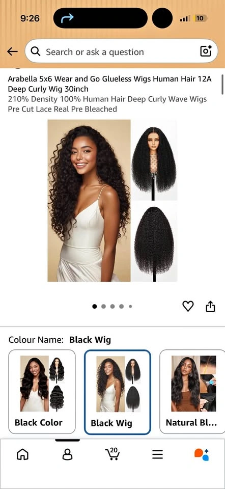 30 inch human hair wig