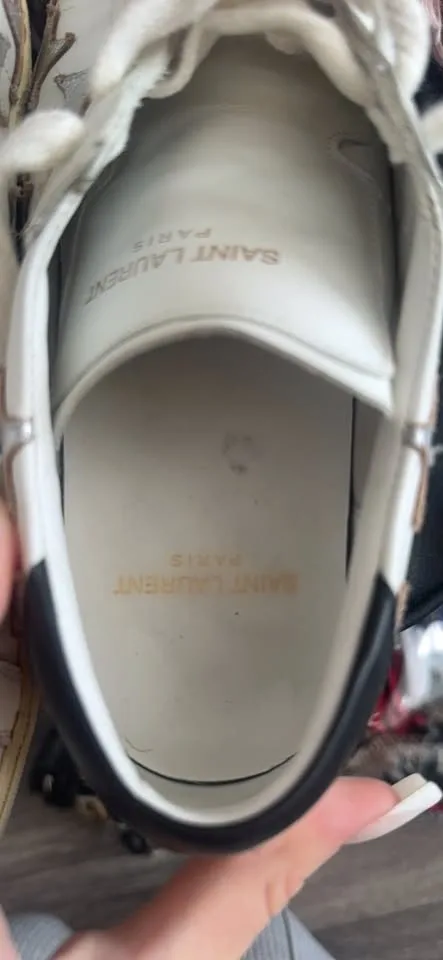 White Star Pattern Saint Laurent Sneakers - photo 3