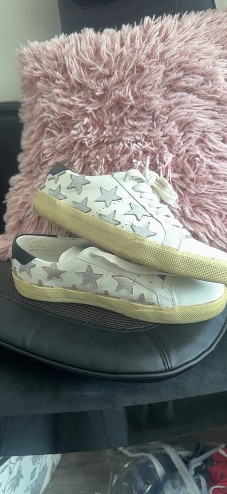 White Star Pattern Saint Laurent Sneakers - photo 4