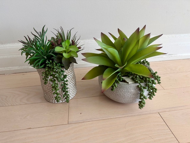 Faux Artificial Plants in Ceramic Pots - photo 2