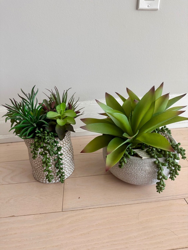 Faux Artificial Plants in Ceramic Pots - photo 3