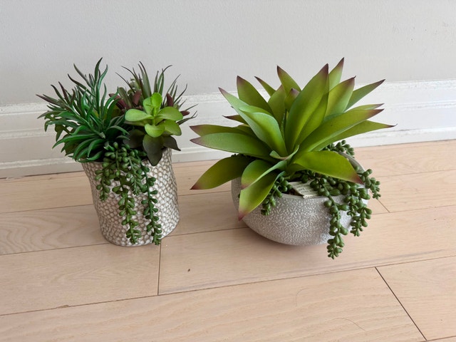Faux Artificial Plants in Ceramic Pots - photo 4