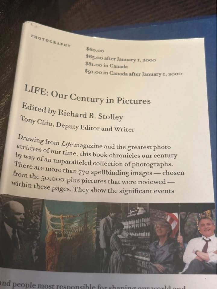 LIFE MAGAZINE: “Our Century in Pictures” Hardcover Book - photo 2