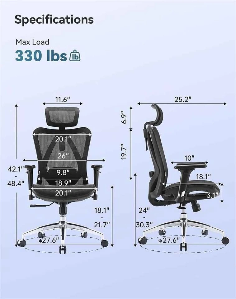 Sihoo Ergonomic High-Back Full Mesh Office Chair - photo 2