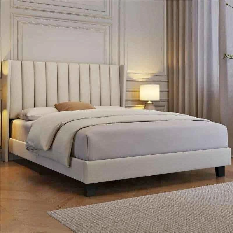 Brand New Queen Size Upholstered Platform Bed Frame