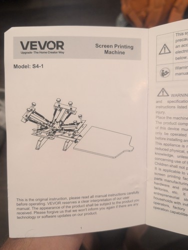 VEVOR 4 Color 1 Station Silk Screen Printing Machine - photo 4