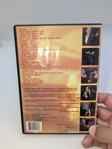Paul Anka Music My Way Dvd - photo 2
