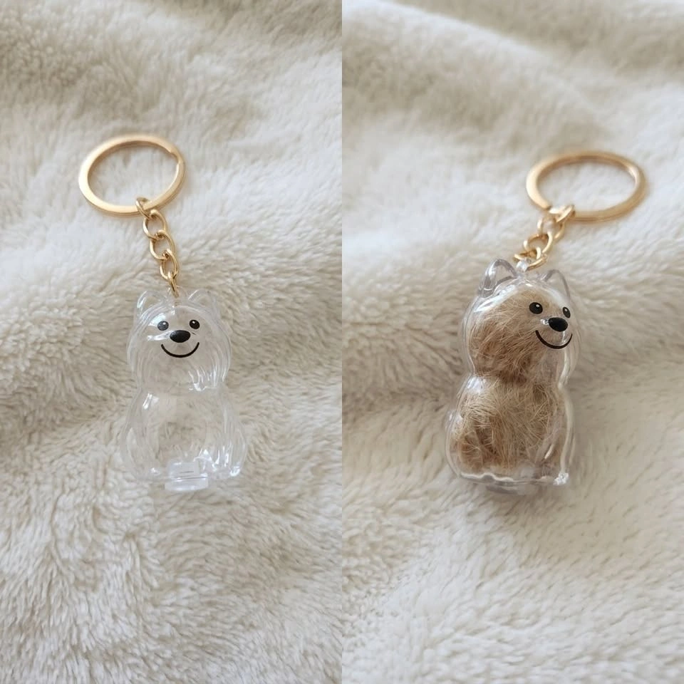 Pet Fur Keepsake Keychain – Dog & Cat Designs – $8 Each - photo 3