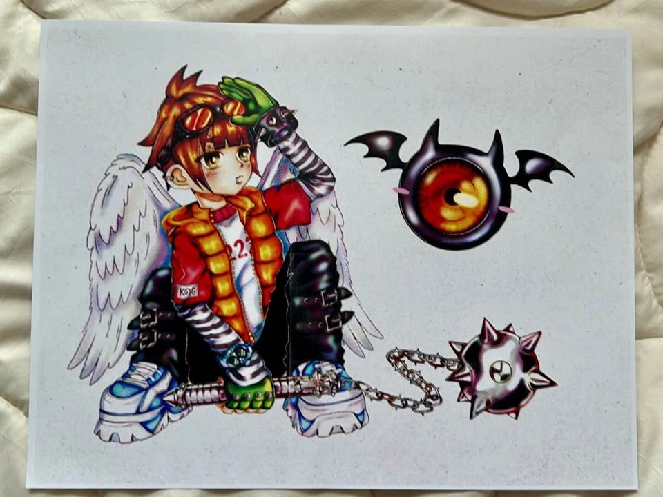 Anime Angel Boy Poster Print (8.5” x 11”) - photo 2