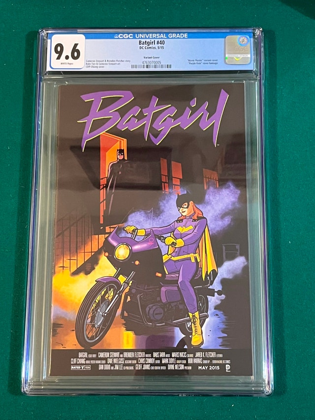 Batgirl #40 CGC 9.6 White Pages 2015 Purple Rain Variant