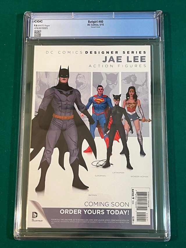 Batgirl #40 CGC 9.6 White Pages 2015 Purple Rain Variant - photo 2