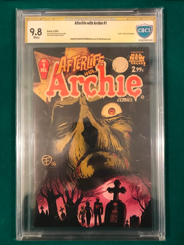 Afterlife With Archie #1 CBCS 9.8 Comic White Signed Francavilla