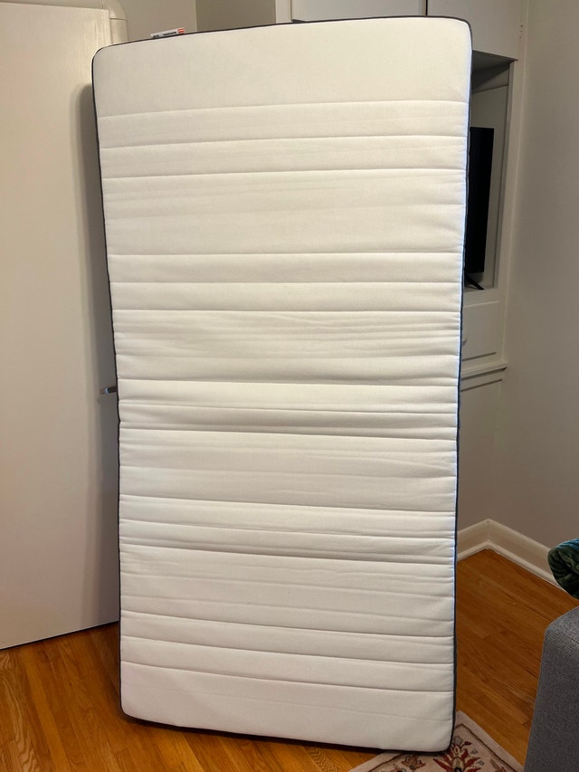 Twin Bed Frame with Ikea Mattress Good Condition - photo 4