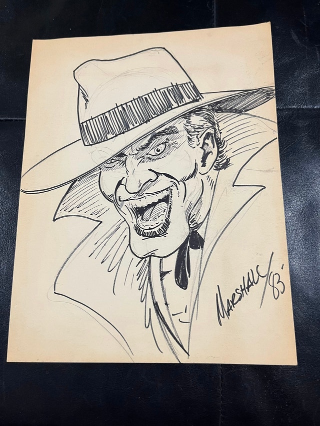Original Marshall Rogers Joker Sketch DC Comics