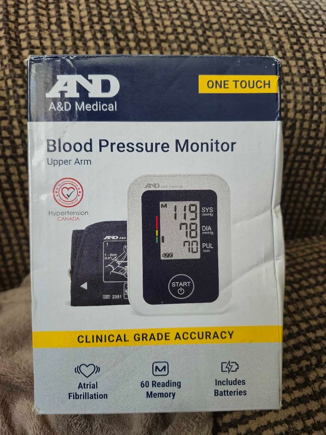 A&D Medical One Touch Upper Arm Blood Pressure Monitor