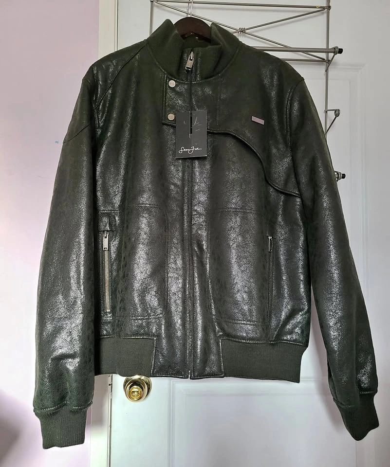 Unused Sean John Faux Fur Shirling Bomber Jacket 2XL with Tag