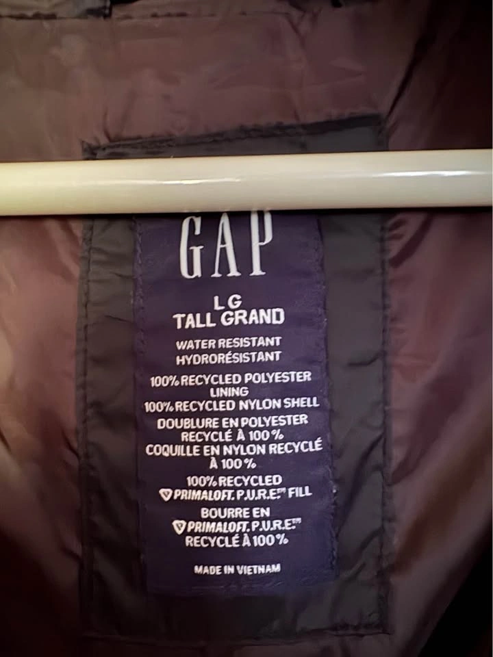 GAP Women’s Long Puffer Coat – Black (Size Large / Tall) - photo 4